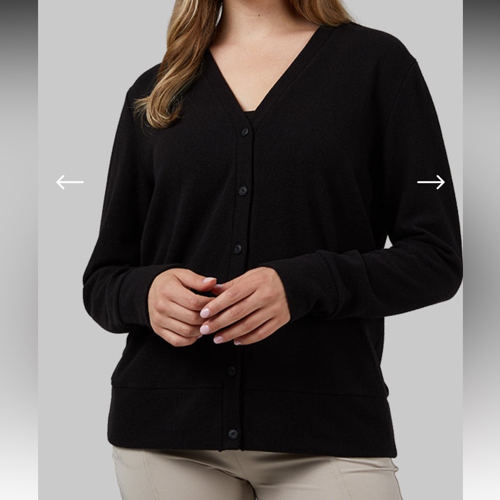 32 Degrees Women's Black Button-Up Cardigan (HU)